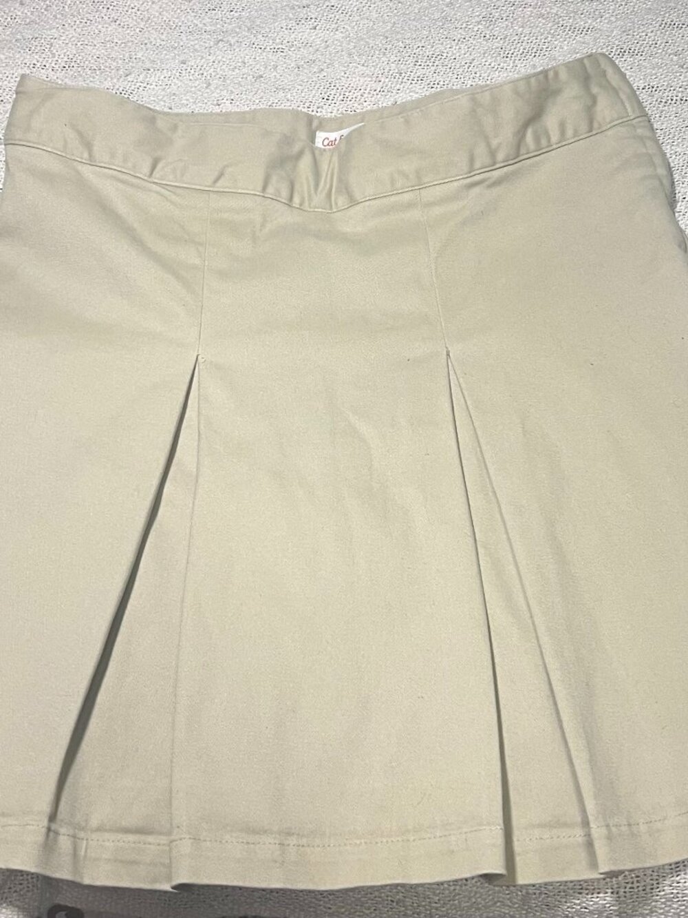 Cat & Jack Girls School Uniform Khaki Pleated Skort Size 14